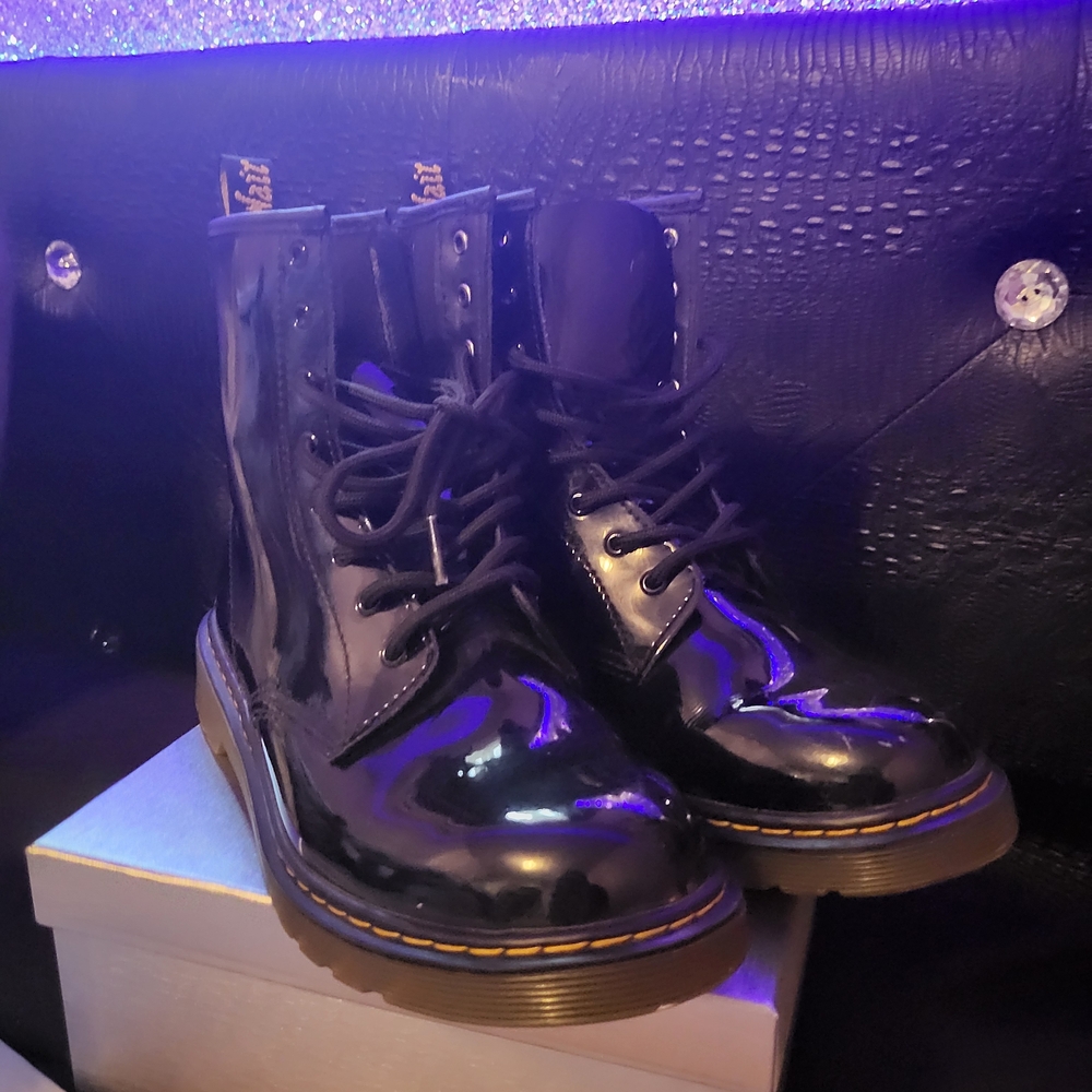 Dr. Martens Shiny Black Combat Boots